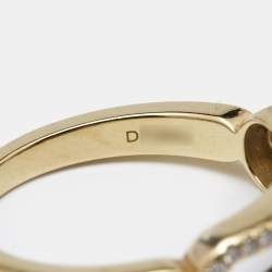 Pre Owned Messika Baby Move Pavé Diamonds 18k Yellow Gold Ring Size 55