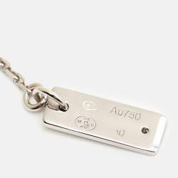 Pre Owned Messika Cravate Move Uno Diamond 18K White Gold Tie Necklace 