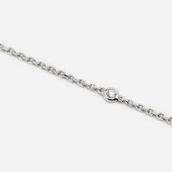 Pre Owned Messika Cravate Move Uno Diamond 18K White Gold Tie Necklace 