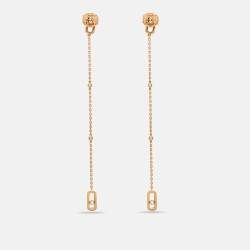 Messika Move Uno Diamonds 18k Rose Gold Pendant Earrings