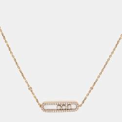 Pre Owned Messika Baby Move Pavé Diamonds 18k Rose Gold Bracelet