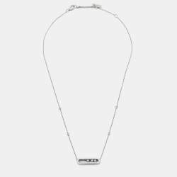 Pre Owned Messika Baby Move Diamonds 18k White Gold Necklace