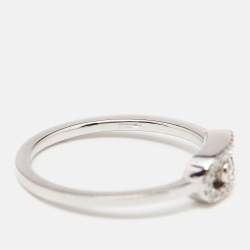 Messika Move Uno Diamonds 18k White Gold Ring Size 51