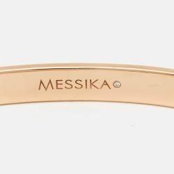 Messika Move Noa Paved Diamonds 18K Rose Gold Bangle Bracelet XS