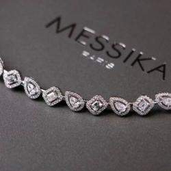 Messika 18k White Gold Diamonds My Twin Necklace