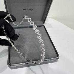 Messika 18k White Gold Diamonds My Twin Necklace