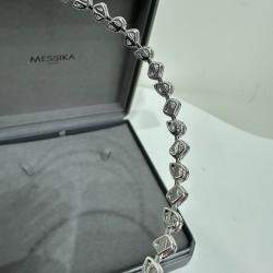 Messika 18k White Gold Diamonds My Twin Necklace