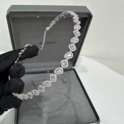 Messika 18k White Gold Diamonds My Twin Necklace