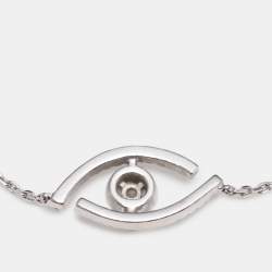 Pre Owned Messika White Gold Diamond Pave Lucky Eye Bracelet