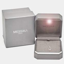 Messika Move Uno Diamonds 18k White Gold LM Necklace