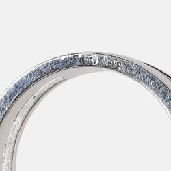 Messika Move Romane Diamonds 18k White Gold Ring Size 54