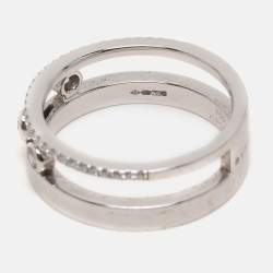 Messika Move Romane Diamonds 18k White Gold Ring Size 54