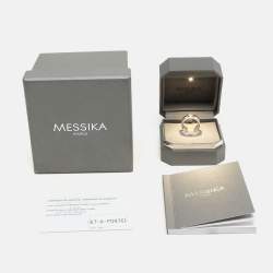 Messika Move Romane Diamonds 18k White Gold Ring Size 54