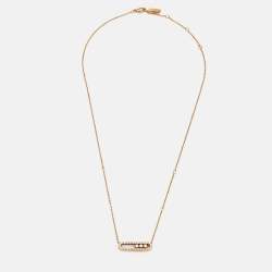 Messika Baby Move Pavé Diamond 18k Yellow Gold Necklace