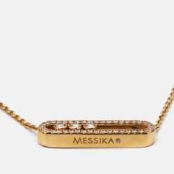 Messika Baby Move Pavé Diamond 18k Yellow Gold Necklace