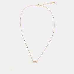 Messika Move Uno Pave 18k Yellow Gold Necklace