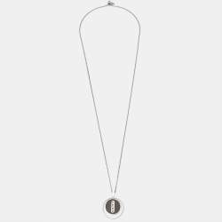 Messika Lucky Move MM Onyx Diamond 18k White Gold Necklace