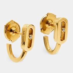 Messika Move Classique Diamonds 18k Yellow Gold Earrings