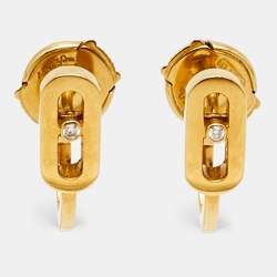 Messika Move Classique Diamonds 18k Yellow Gold Earrings