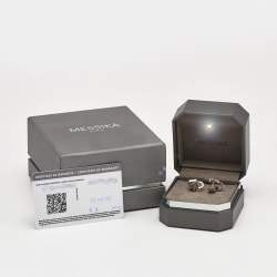 Messika Move Uno Diamond 18k White Gold Mini Hoop Earrings