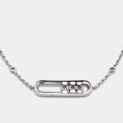 Pre Owned Messika Baby Move Pavé Diamonds 18k White Gold Bracelet