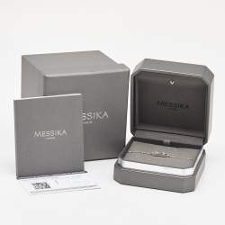 Pre Owned Messika Baby Move Pavé Diamonds 18k White Gold Bracelet