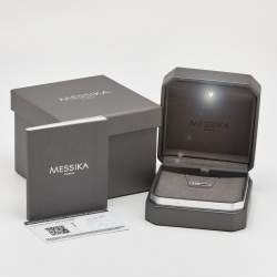 Pre Owned Messika Baby Move Pavé Diamonds 18k White Gold Necklace