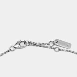 Pre Owned Messika Baby Move Pavé Diamonds 18k White Gold Necklace