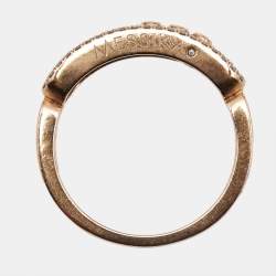 Pre Owned Messika Baby Move Pavé Diamond 18k Rose Gold Ring Size 52