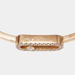 Pre Owned Messika Move Uno Diamond 18k Rose Gold Bracelet