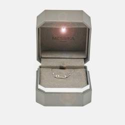 Pre Owned Messika Move Uno Pave Diamonds 18k White Gold Bracelet