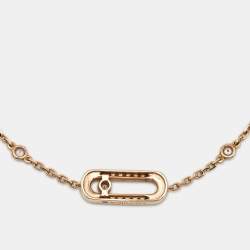 Pre Owned Messika Move Uno Pavé Diamonds 18k Rose Gold Bracelet