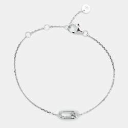 Pre Owned Messika Diamond Pave 18k White Gold Children Bracelet