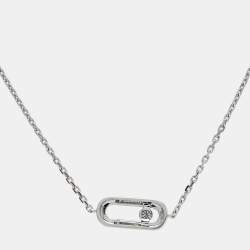 Pre Owned Messika Diamond Pave 18k White Gold Children Bracelet