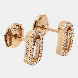 مملوكة مسبقًا Messika Move Uno Diamonds 18k Rose Gold Earrings