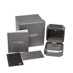 Messika Baby Move Pave Diamond 18K Rose Gold Ring 54.5