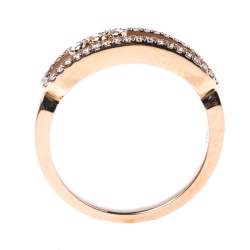 Messika Baby Move Pave Diamond 18K Rose Gold Ring 54.5