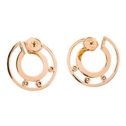 Messika Move Romane Diamond 18K Rose Gold Hoop Earrings