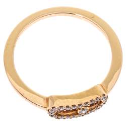 Messika Move Uno Diamond 18K Rose Gold Ring Size 50.5