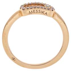 Messika Move Uno Diamond 18K Rose Gold Ring Size 50.5