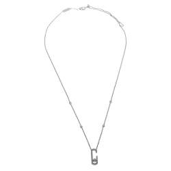 Messika Move Addiction Pave Diamond 18K White Gold Necklace 