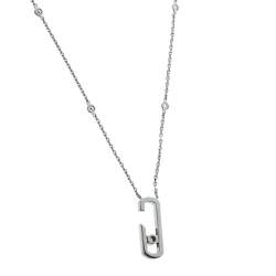 Messika Move Addiction Pave Diamond 18K White Gold Necklace 