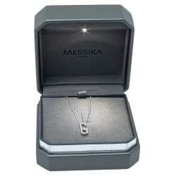 Messika Move Addiction Pave Diamond 18K White Gold Necklace 