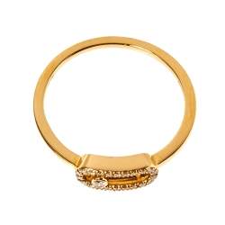 Messika Move Uno Diamond 18K Yellow Gold Ring Size 55