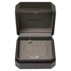 Pre Owned Messika by Gigi Hadid Move Addiction Pave Diamond 18K White Gold Bracelet
