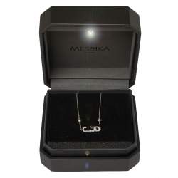 Pre Owned Messika by Gigi Hadid Move Addiction Pave Diamond 18K White Gold Bracelet