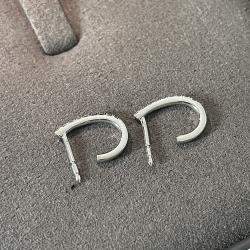 Messika 18ct White Gold and Diamond Gatsby Hoop Earrings