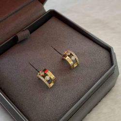 Pre Owned Messika 18K Yellow Gold Diamond Move Romane Mini Hoop Earrings