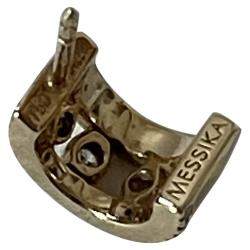 Pre Owned Messika 18K Yellow Gold Diamond Move Romane Mini Hoop Earrings