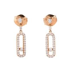 Messika Move Uno Diamond 18K Rose Gold Earrings